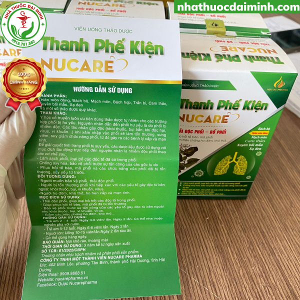 Thanh Phế Kiện Nucare Lọ 50g - Thải Độc Phổi, Bổ Phổi - Hình ảnh 6