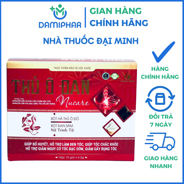 Thủ Ô Đan Nucare Hộp 15 Gói - Hỗ Trợ Làm Đen Tóc, Giúp Tóc Chắc Khoẻ, Giảm Bạc Tóc Sớm - Hình ảnh 2