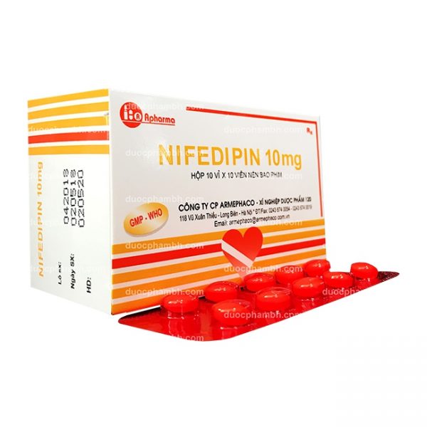 THUỐC HỖ TRỢ TIM MẠCH NIFEDIPIN 10MG