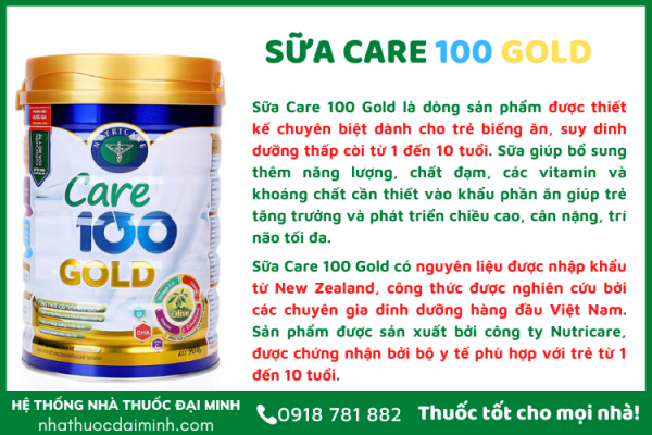 SỮA CARE 100 GOLD - GIÚP TRẺ TĂNG TRƯỞNG CÂN NẶNG & CHIỀU CAO VƯỢT TRỘI - Hình ảnh 2