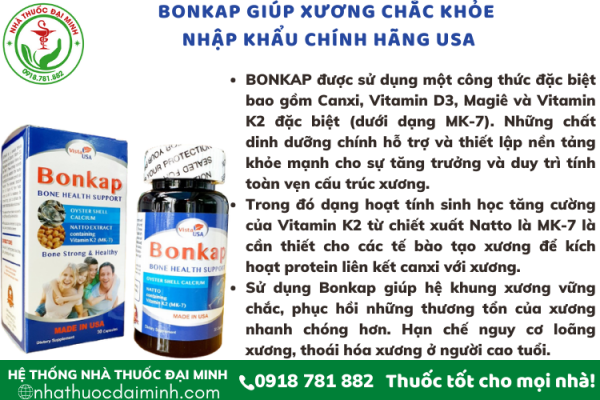 BONKAP GIÚP XƯƠNG CHẮC KHỎE NHẬP KHẨU CHÍNH HÃNG USA - Hình ảnh 3