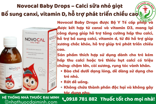 Novocal Baby Drops – Calci sữa nhỏ giọt - Hình ảnh 7