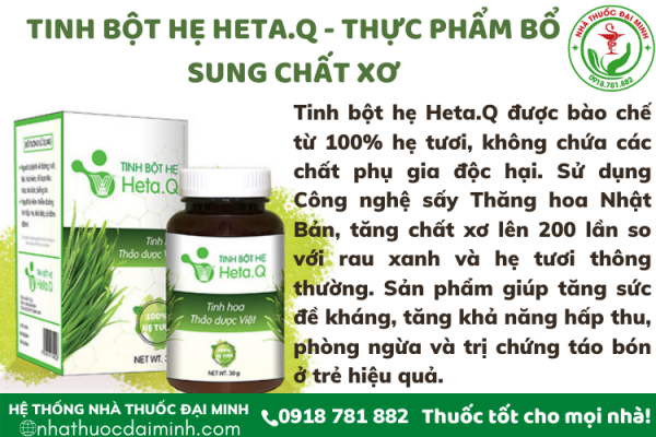 TINH BỘT HẸ HETA.Q - THỰC PHẨM BỔ SUNG CHẤT XƠ - Hình ảnh 2