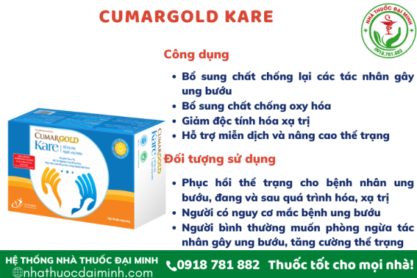 CUMARGOLD KARE – HỖ TRỢ ĐIỀU TRỊ UNG THƯ - Hộp 3 vỉ x 10 viên - Hình ảnh 2