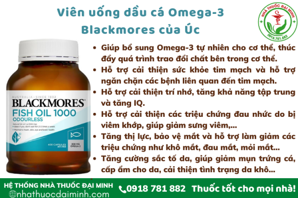 Viên uống dầu cá Omega-3 Blackmores của Úc - Hình ảnh 2