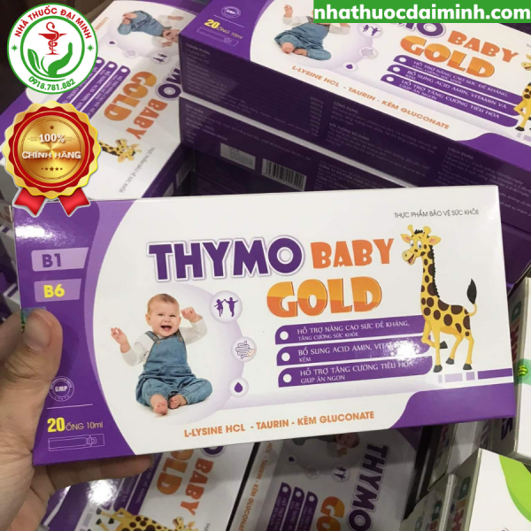 Thymo Baby Gold Hộp 20 Ống - Tăng Sức Đề Kháng, Tăng Cường Tiêu Hóa, Giúp Bé Ăn Ngon - Hình ảnh 4