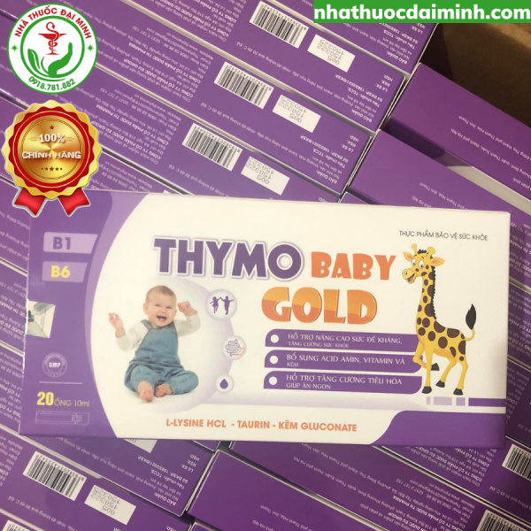 Thymo Baby Gold Hộp 20 Ống - Tăng Sức Đề Kháng, Tăng Cường Tiêu Hóa, Giúp Bé Ăn Ngon - Hình ảnh 3