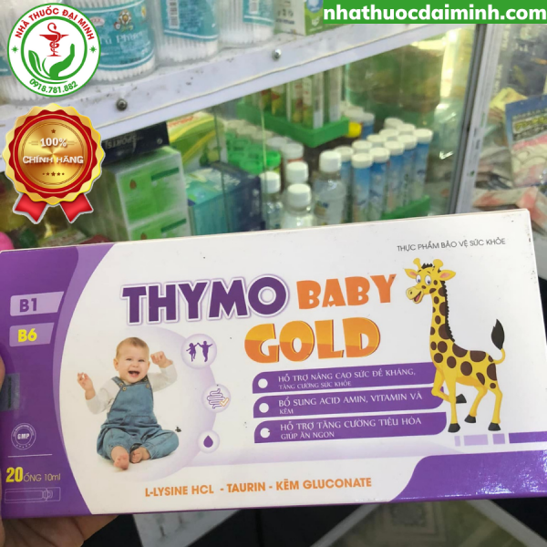 Thymo Baby Gold Hộp 20 Ống - Tăng Sức Đề Kháng, Tăng Cường Tiêu Hóa, Giúp Bé Ăn Ngon - Hình ảnh 2