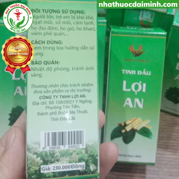 Tinh Dầu Lợi An 20ml - Giảm Ho Đờm, Nghẹt Mũi, Khò Khè - - Hình ảnh 4