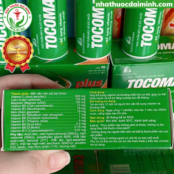 Viên Sủi Tocomax Hương Cam Tuýp 10 Viên - Bổ Sung Vitamin Tổng Hợp Cho Cơ Thể - Hình ảnh 5