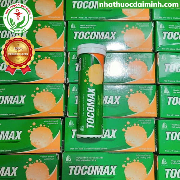 Viên Sủi Tocomax Hương Cam Tuýp 10 Viên - Bổ Sung Vitamin Tổng Hợp Cho Cơ Thể - Hình ảnh 3