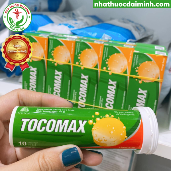 Viên Sủi Tocomax Hương Cam Tuýp 10 Viên - Bổ Sung Vitamin Tổng Hợp Cho Cơ Thể - Hình ảnh 2