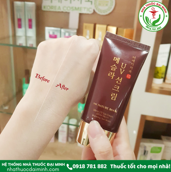 Kem chống nắng ngừa nám Nature Book - The Nature Book Mesla UV Sun Cream SPF50+ PA+++ - Hình ảnh 3