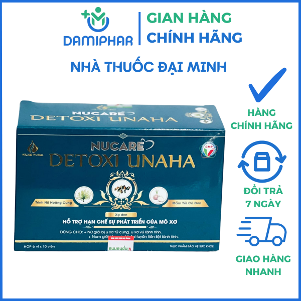 Detoxi Unaha Nucare Hộp 60 Viên