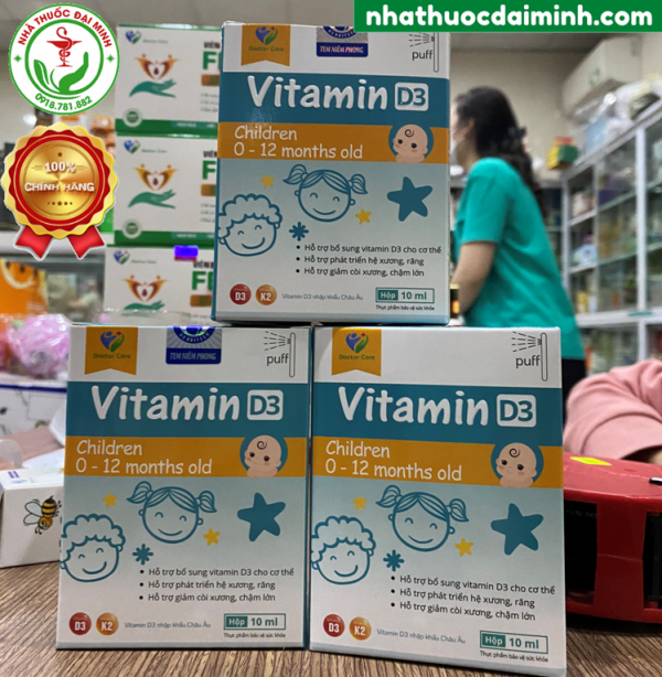 Vitamin D3 Cho Trẻ Sơ Sinh Doctor Care Hộp 10ml