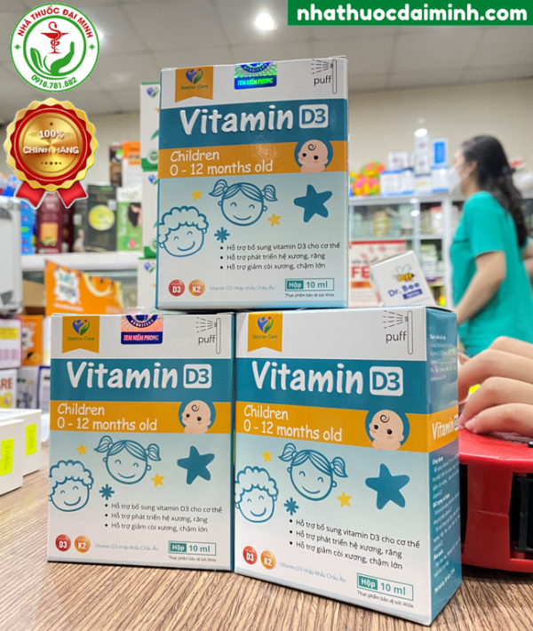 Vitamin D3 Cho Trẻ Sơ Sinh Doctor Care Hộp 10ml - Hình ảnh 2