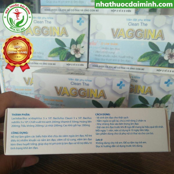 Viên Đặt Phụ Khoa Clean The Vaggina Hộp 10 Viên - Hình ảnh 3