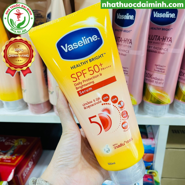 Sữa Dưỡng Thể Trắng Da Toàn Thân Chống Nắng Vaseline Healthy Bright Sun + Pollution Protect SPF 50+