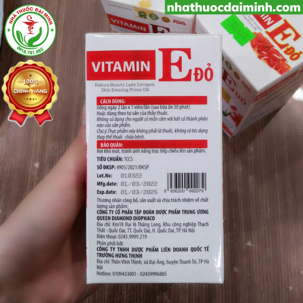 Vitamin E Đỏ Lọ 30 Viên - Hình ảnh 3