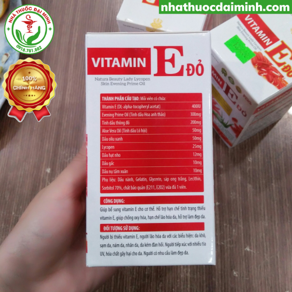 Vitamin E Đỏ Lọ 30 Viên - Hình ảnh 2