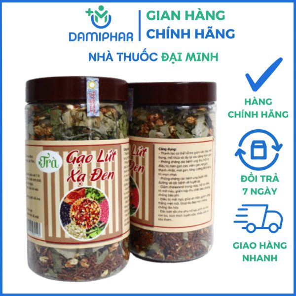 Trà Gạo Lứt Xạ Đen Lọ 350g - Hình ảnh 2