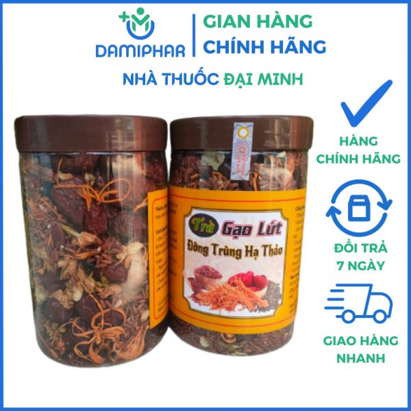 Trà Gạo Lứt Đông Trùng Hạ Thảo Hộp 500g