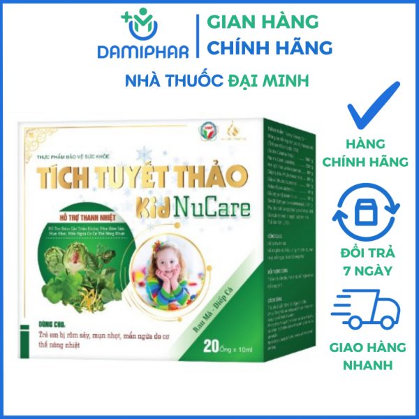 Siro Tích Tuyết Thảo Kid Nucare Hộp 20 Ống