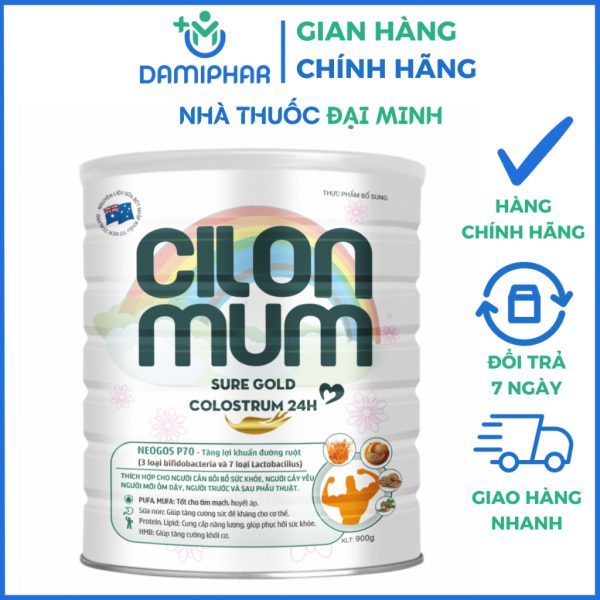 Sữa Cilonmum Sure Gold Colostrum 24h Lon 900g