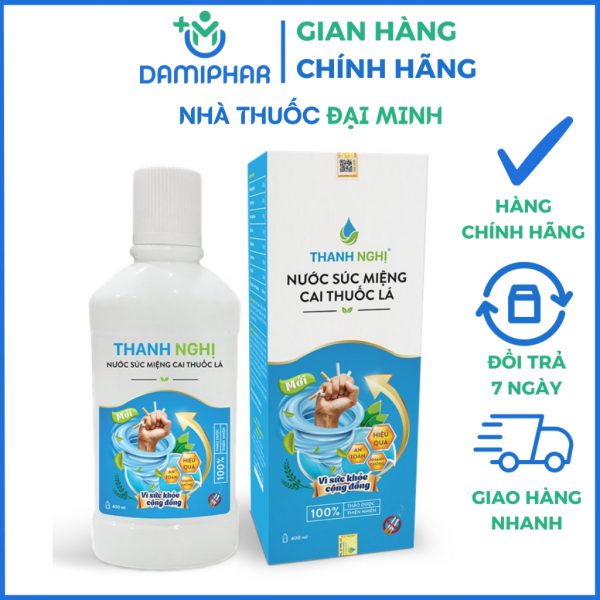 Nước Súc Miệng Cai Thuốc Lá Thanh Nghị Lọ 400ml