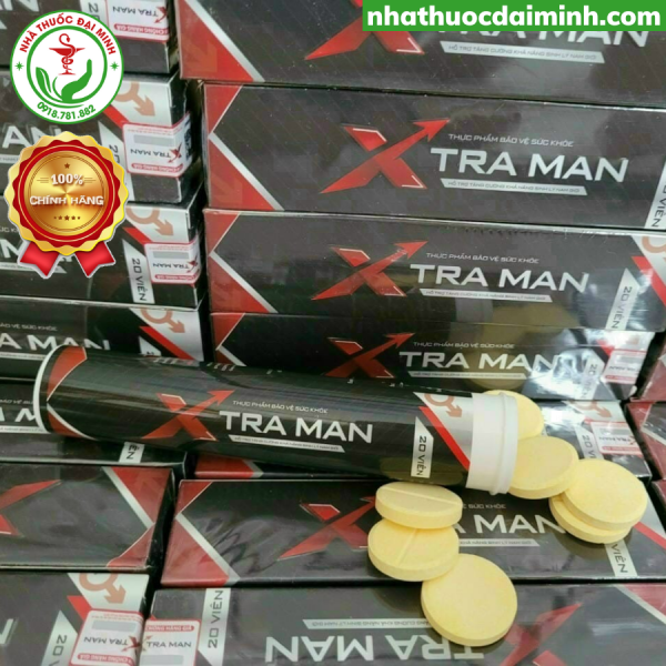 Viên Sủi Xtra Man Lọ 20 Viên - Hỗ Trợ Tăng Cường Sinh Lý Nam Giới