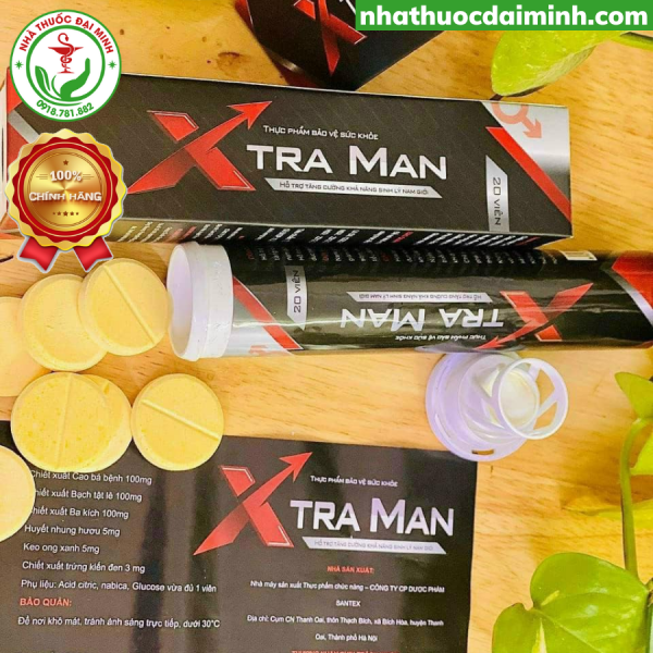 Viên Sủi Xtra Man Lọ 20 Viên - Hỗ Trợ Tăng Cường Sinh Lý Nam Giới - Hình ảnh 2