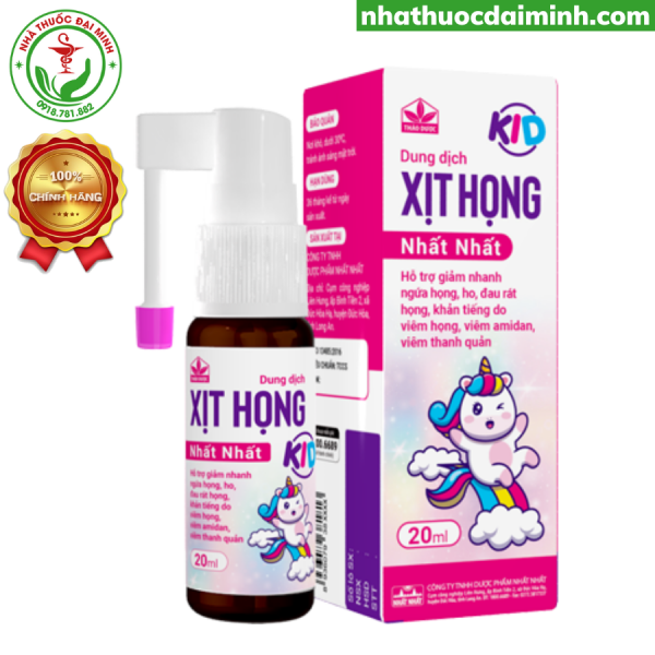 Xịt Họng Nhất Nhất Kid 20ml - Xịt Họng Nhất Nhất Trẻ Em