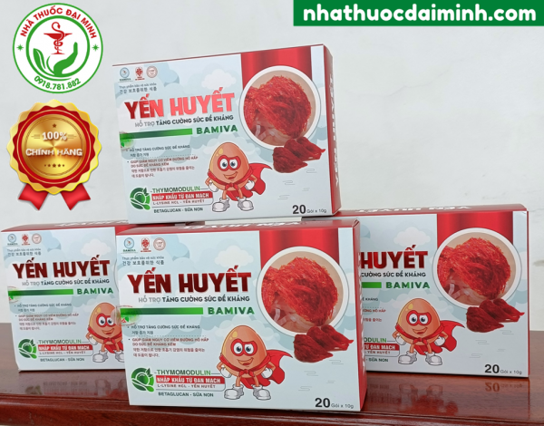 Yến Huyết Tăng Sức Đề Kháng Bamiva Hộp 20 Gói - Hình ảnh 4