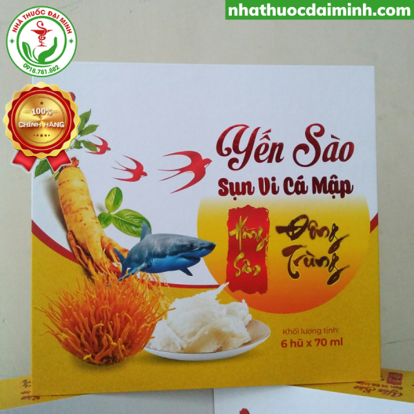 Yến Sào Sụn Vi Cá Mập - Đông Trùng - Hồng Sâm Hộp 6 Lọ - Hình ảnh 7