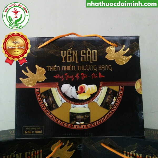 Yến Sào Thiên Nhiên Thượng Hạng Đông Trùng Hạ Thảo Sữa Non Hộp 6 Lọ - Hình ảnh 2