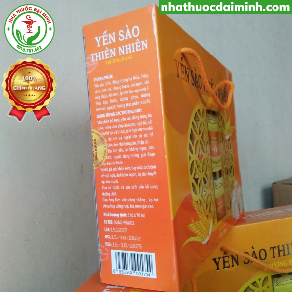 Yến Sào Thiên Nhiên Thượng Hạng Xách 6 Lọ - Hình ảnh 3