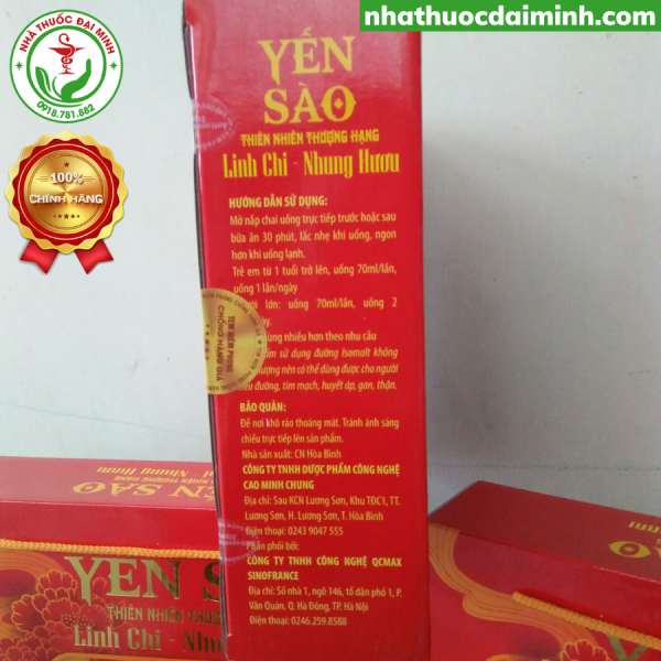 Yến Sào Thiên Nhiên Thượng Hạng Linh Chi Nhung Hươu Xách 6 Lọ - Hình ảnh 4