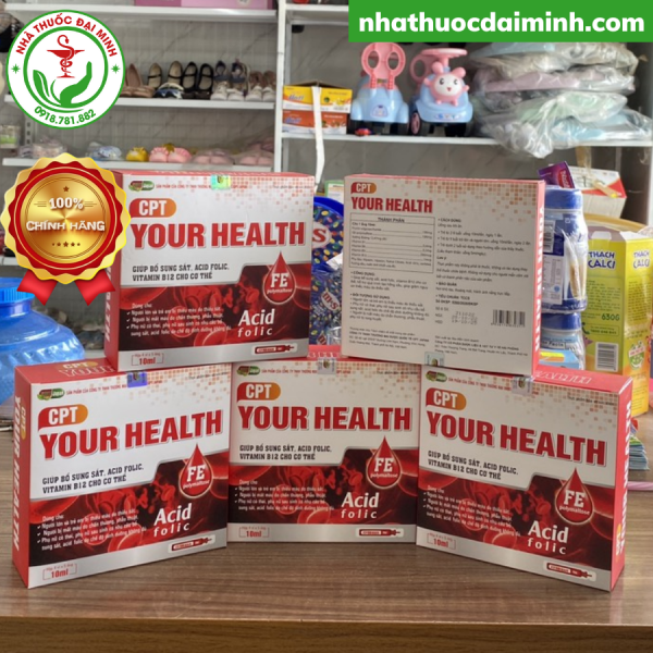 SẮT NƯỚC CPT YOUR HEALTH HỘP 20 ỐNG - BỔ SUNG SẮT CHO MỌI NGƯỜI - Hộp 20 ống x 10ml - Hình ảnh 5