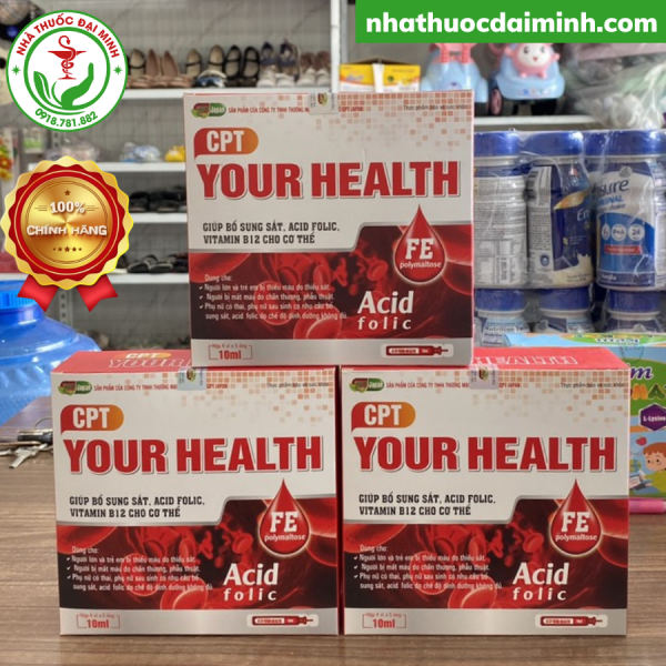 SẮT NƯỚC CPT YOUR HEALTH HỘP 20 ỐNG - BỔ SUNG SẮT CHO MỌI NGƯỜI - Hộp 20 ống x 10ml - Hình ảnh 4