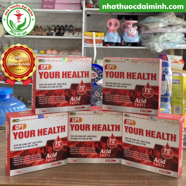 SẮT NƯỚC CPT YOUR HEALTH HỘP 20 ỐNG - BỔ SUNG SẮT CHO MỌI NGƯỜI - Hộp 20 ống x 10ml - Hình ảnh 2