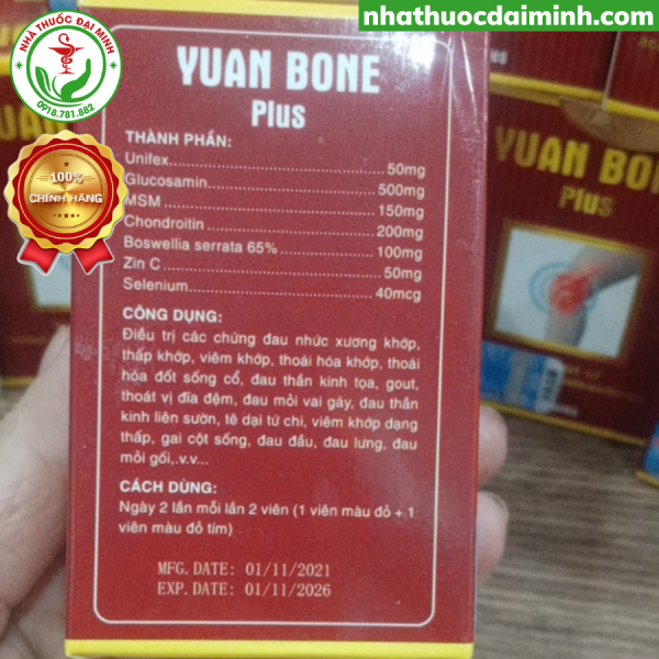 Viên Xương Khớp Mã Lai Yuan Bone Plus Lọ 40 Viên - Hình ảnh 3