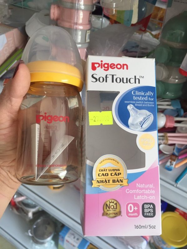 BÌNH SỮA PIGEON SOFT TOUCH PPSU PLUS 160ML - Hình ảnh 4