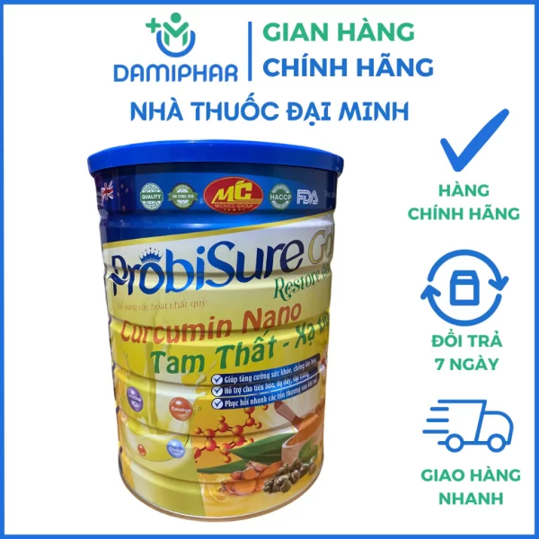 Sữa Bột Probisure Gold Curcumin Nano Tam Thất Xạ Đen Lon 900g