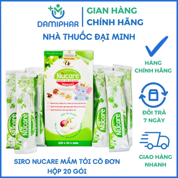 Siro Nucare Mầm Tỏi Cô Đơn Taimuho Hộp 6 Túi 20ml