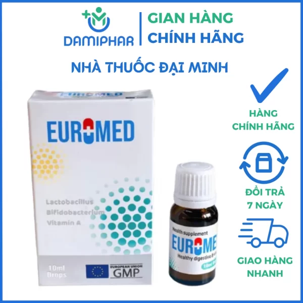 Men Vi Sinh Nhỏ Giọt Euromed Lọ 10ml - Men Vi Sinh Nhỏ Giọt Cho Trẻ Sơ Sinh