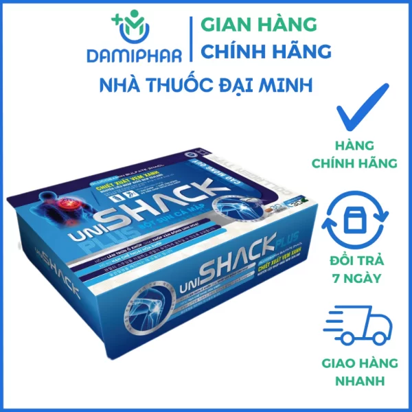 Dưỡng Khớp Uni Shack Plus Bột Sụn Cá Mập Nano Curcumin Hộp 60 Viên - Làm Trơn Ổ Khớp, Hạn Chế Thoái Hóa Khớp - Hình ảnh 2