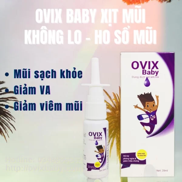 Xịt Mũi Ovix Baby Lọ 20ml - Hình ảnh 2