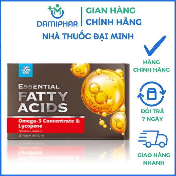 Essential Fatty Acids Omega-3 Concentrate & Lycopene Hộp 30 Viên - Hỗ Trợ Tăng Cường Sức Khỏe Tim Mạch