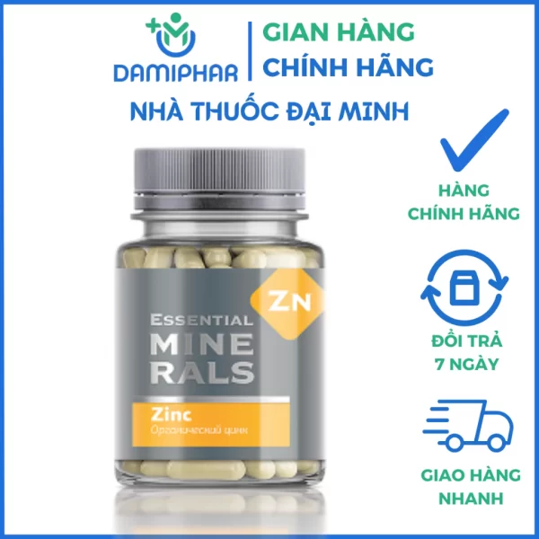 Essential Minerals Zinc Siberian Lọ 60 Viên - Hỗ Trợ Tăng Cường Sức Đề Kháng - Hình ảnh 3