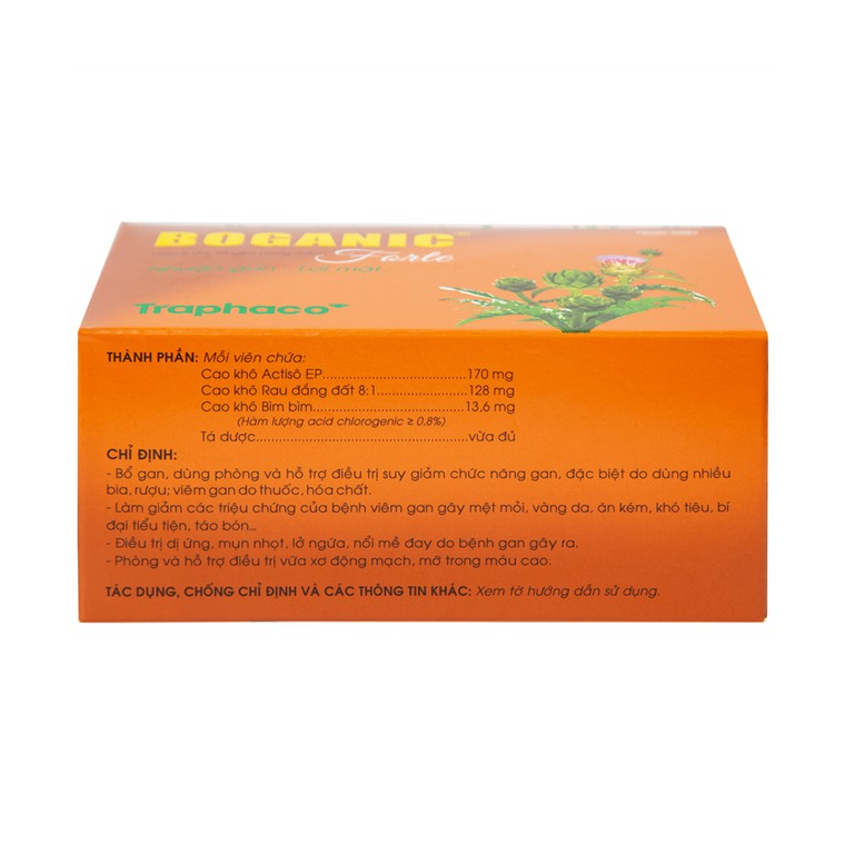 Boganic Forte Traphaco (Hộp 50 Viên) – Thuốc Bổ Gan, Giải Độc Gan, Giảm Vàng Da, Mụn Nhọt & Hạ Mỡ Máu - Ảnh 2
